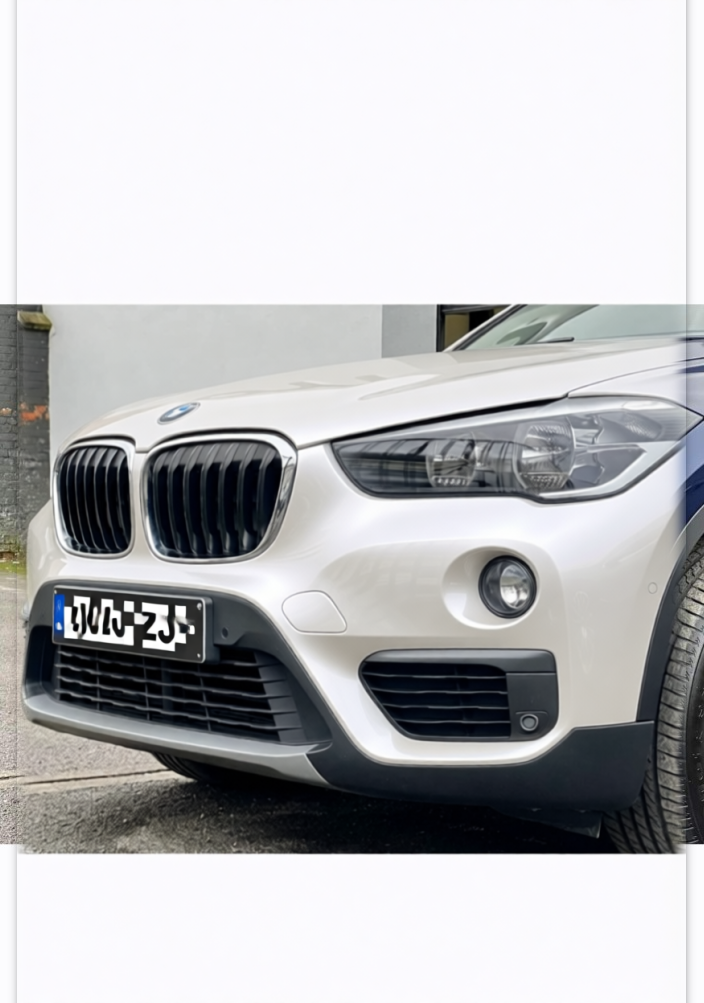 Car rendered in Pearl White gloss paint