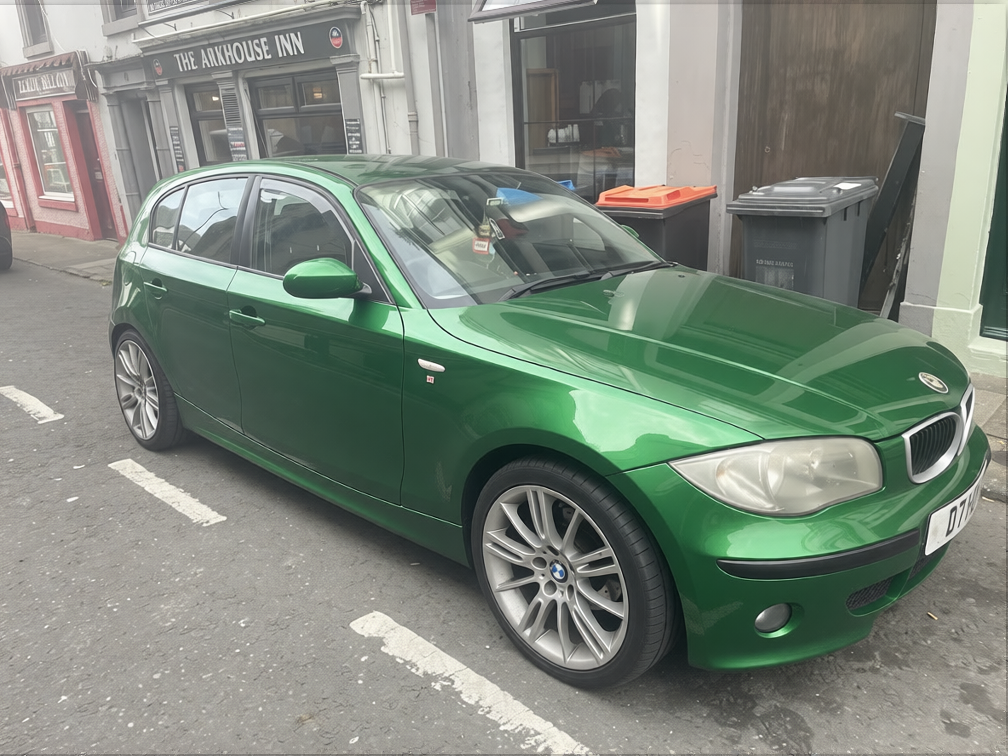Car rendered in Racing Green gloss paint